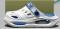 Operating Room Slippers – Anti-Slip Medical EVA Shoes in white and blue design, perfect for safety and comfort.